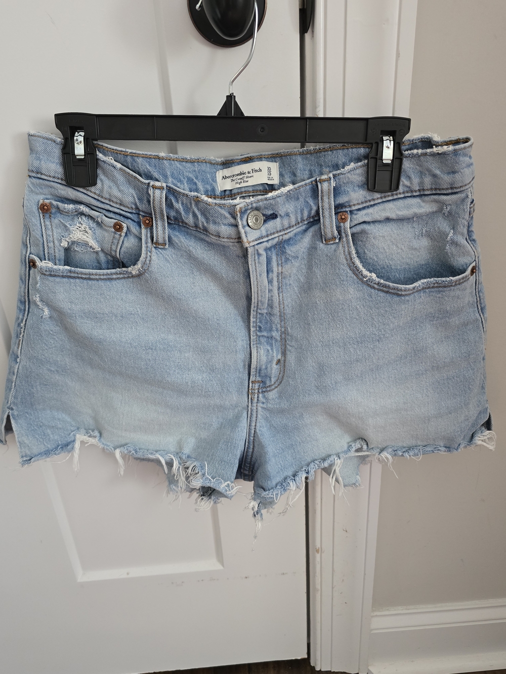 Abercrombie & Fitch Light Blue High Rise The Cutoff Shorts Size 10